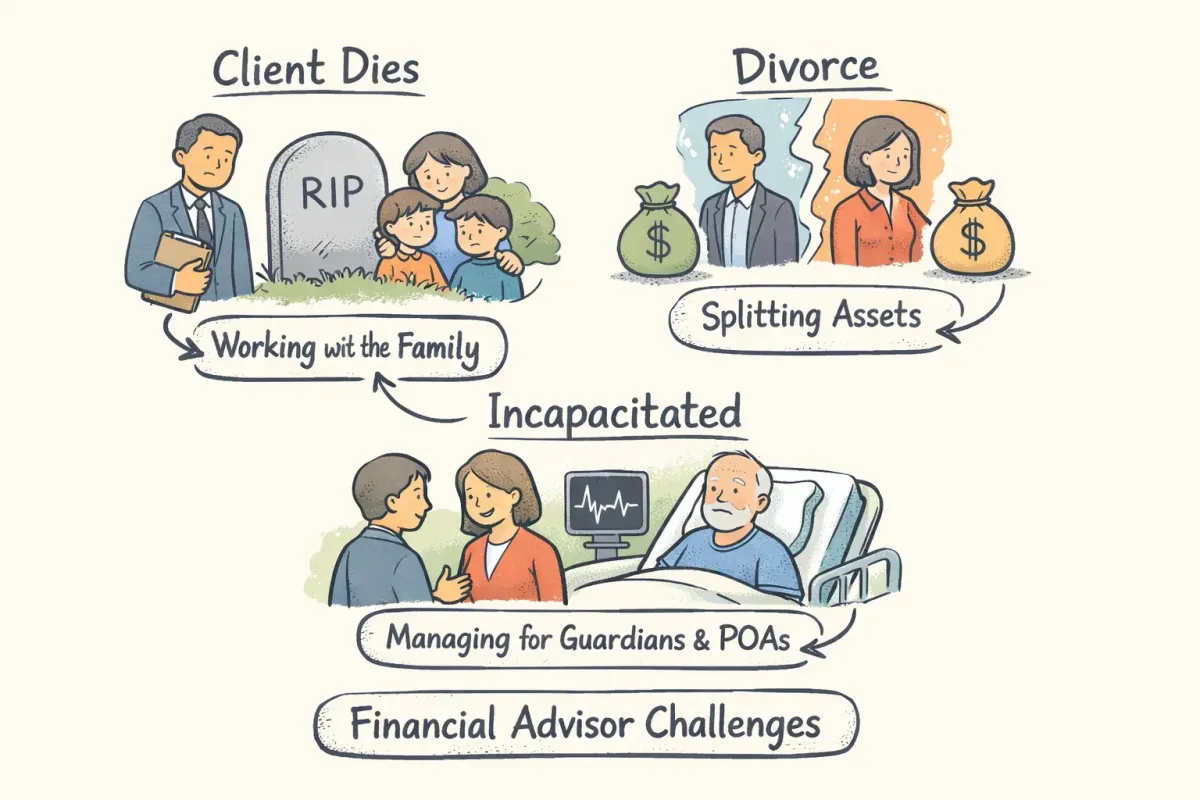 How Do Financial Advisors Keep Clients After Death, Divorce, or Incapacity?