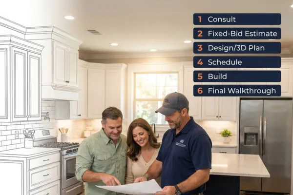 Cornerstone Remodeling consultation with homeowner in Mississippi