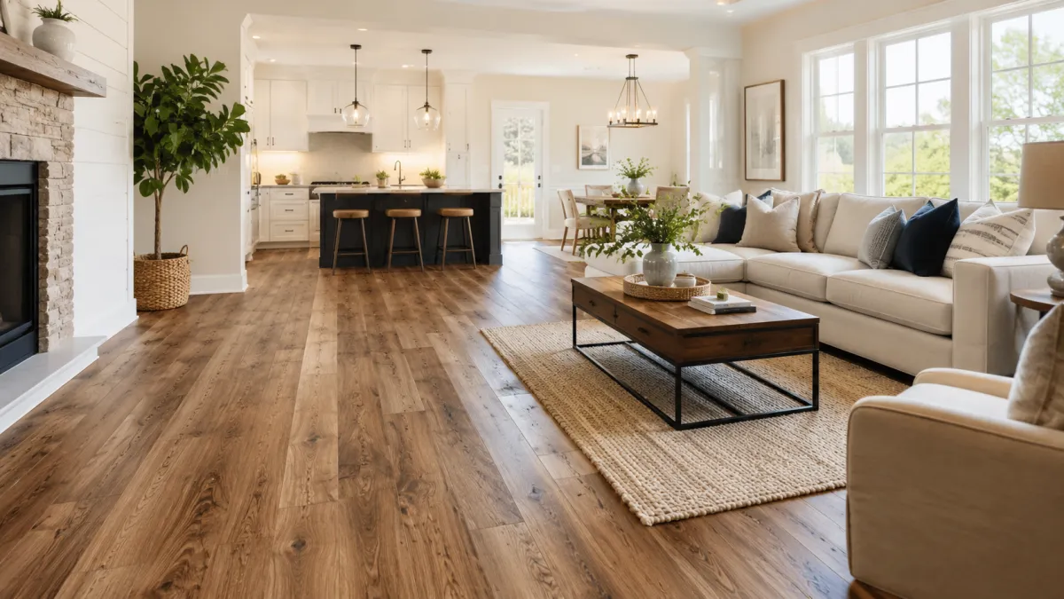 New Flooring in North Mississippi home installed by Cornerstone Remodeling