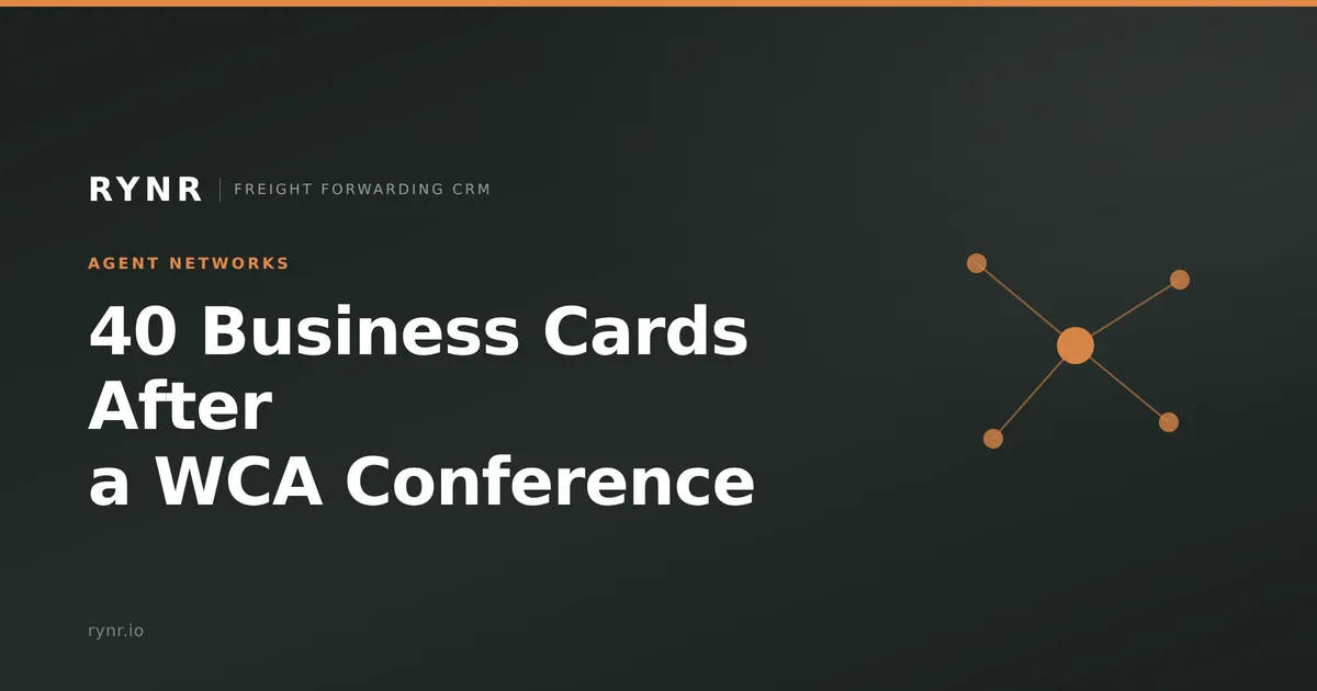 What to Do With 40 Business Cards After a WCA Conference