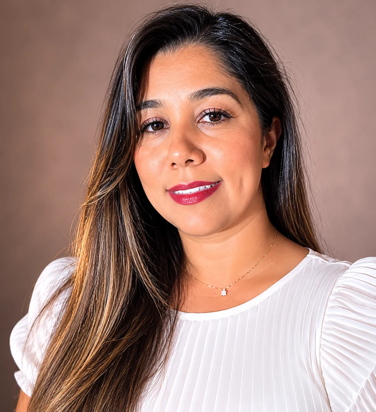 Serene portrait of Jannet smiling