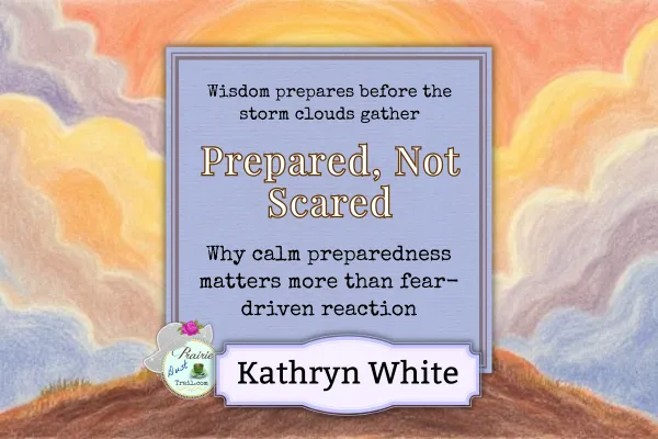 Wisdom prepares before the storm clouds gather
