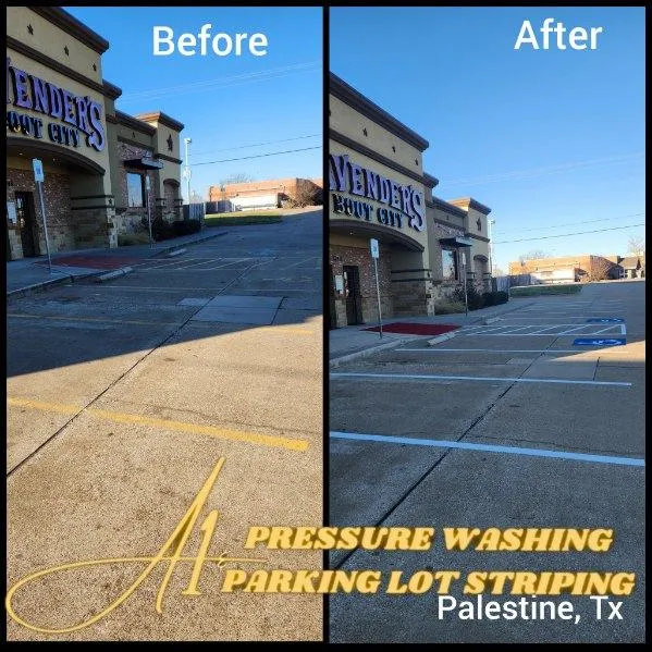 Parking lot striping in Palestine Texas