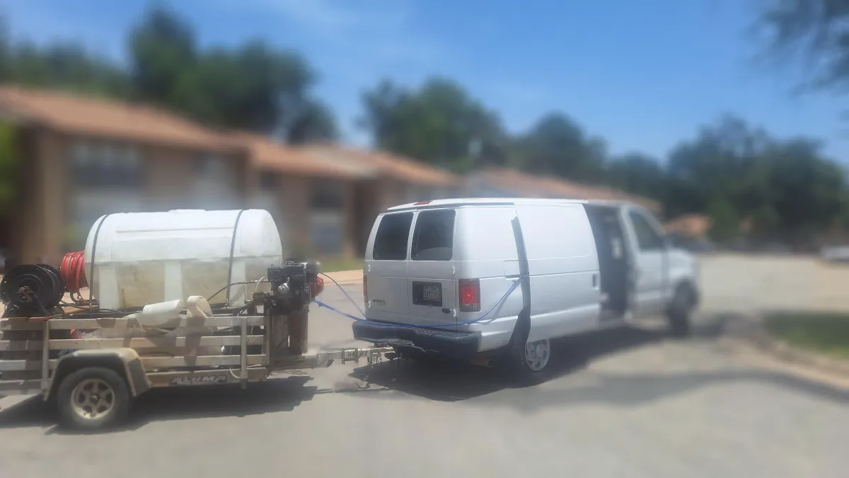 a1 pressure washing & parking lot striping wash rig