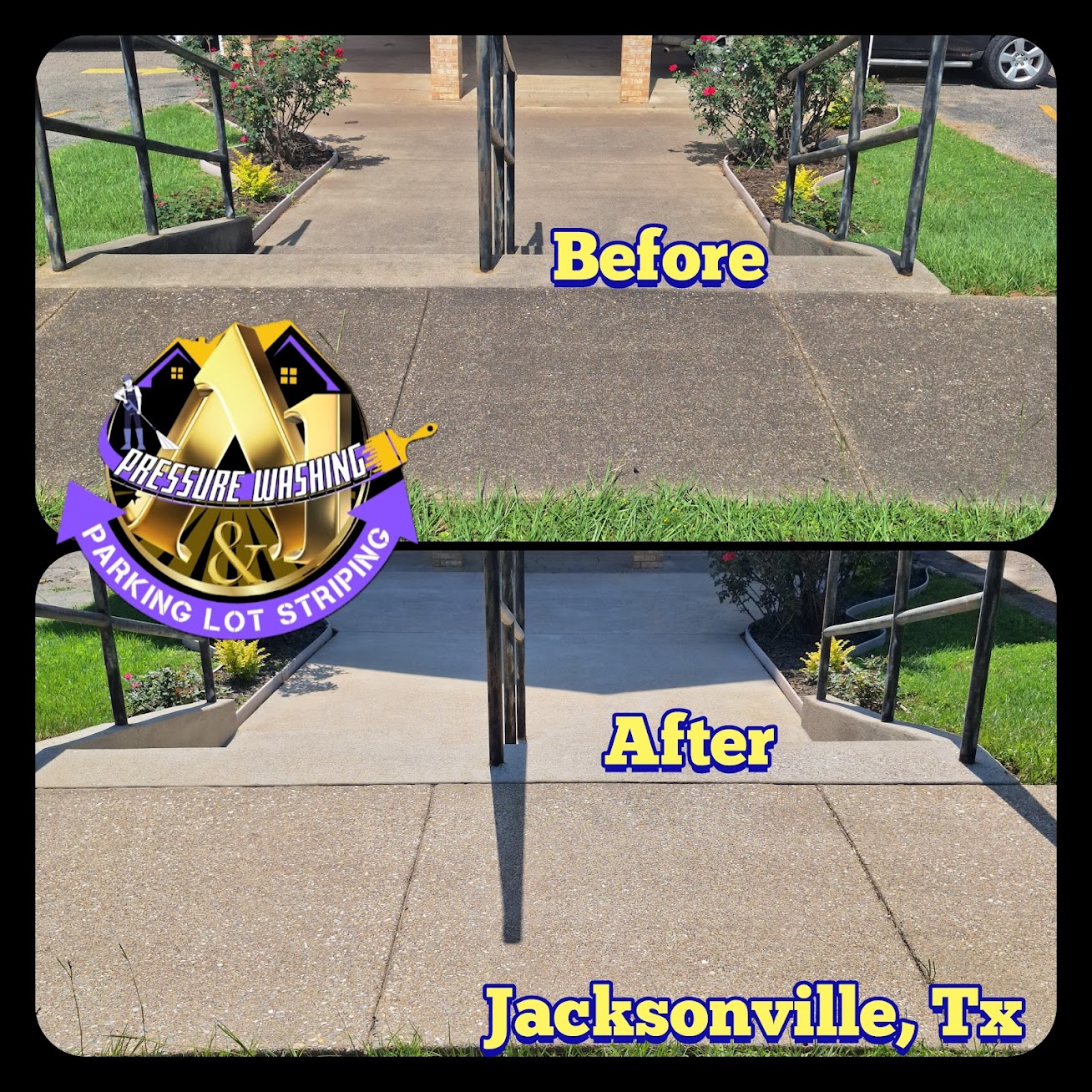 Professional concrete cleaning in Jacksonville Tx