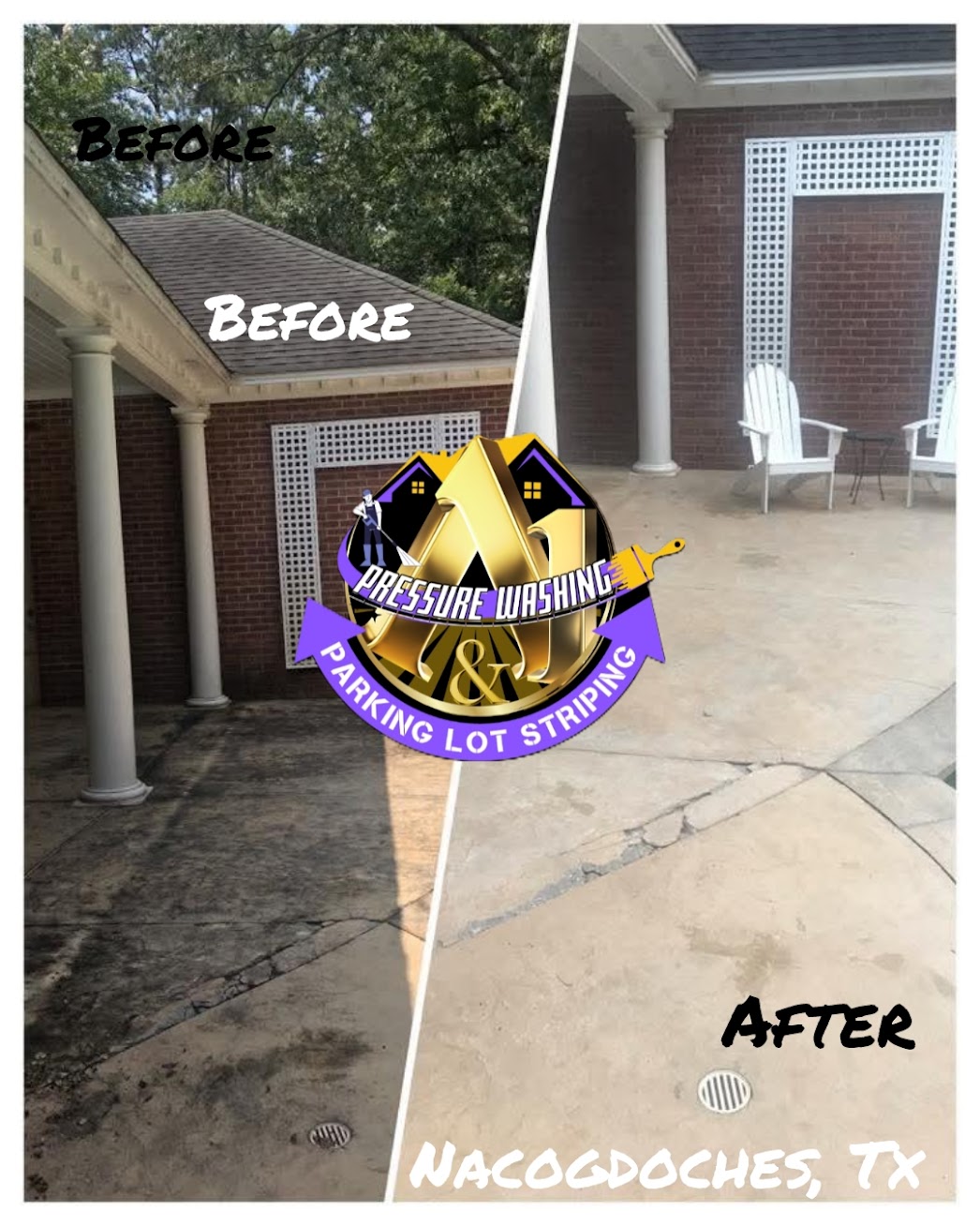 Professional driveway cleaning in Nacogdoches, Tx
