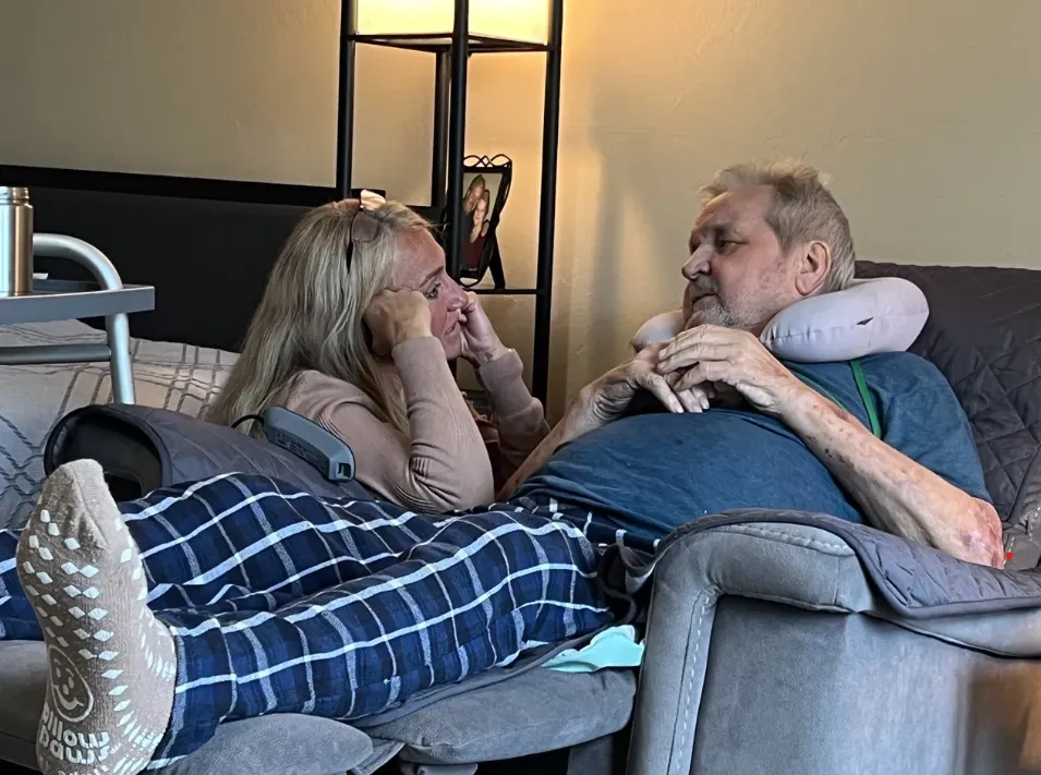 Jacci Konkle caring for her father during his home care journey