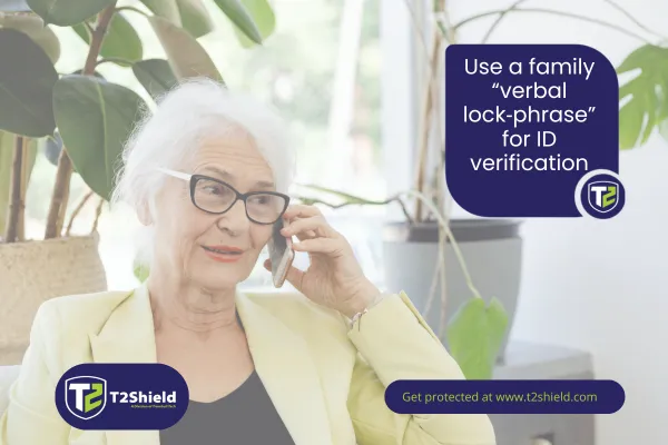 worried grandmother on cell phone