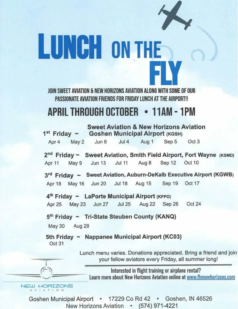 Friday Lunch Fly-Ins
