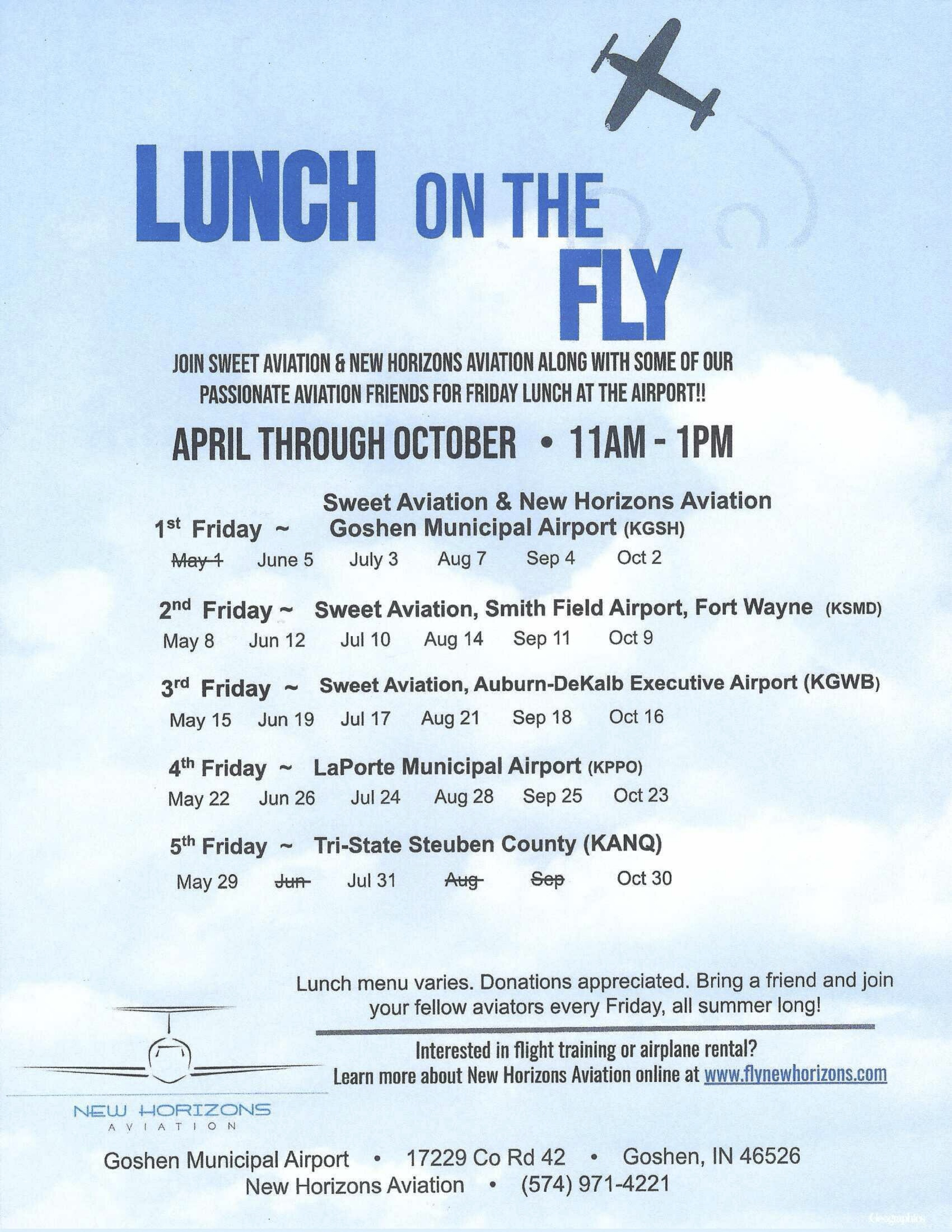 Friday Lunch Fly-Ins
