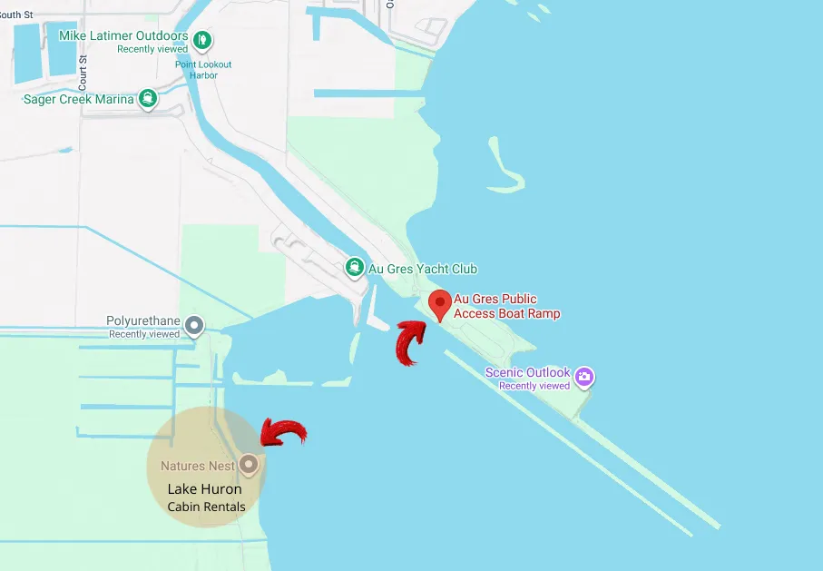 Lake Huron Cabin Rentals Boat Launch