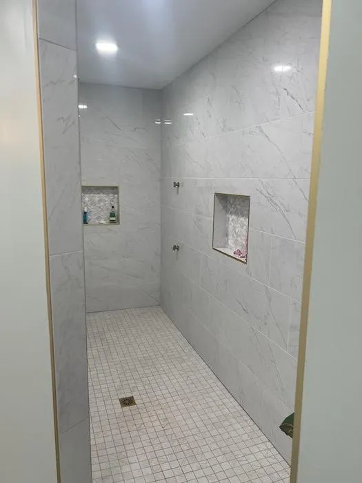 Front view of a shower