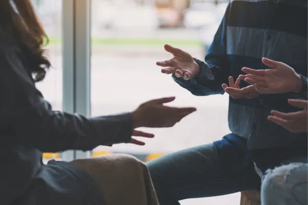 Civil conversation between two people