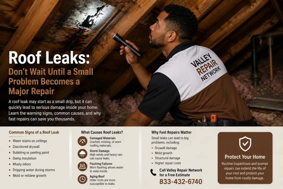 Roof Leaks: Don't Wait Until a Small Problem Becomes a Major Repair