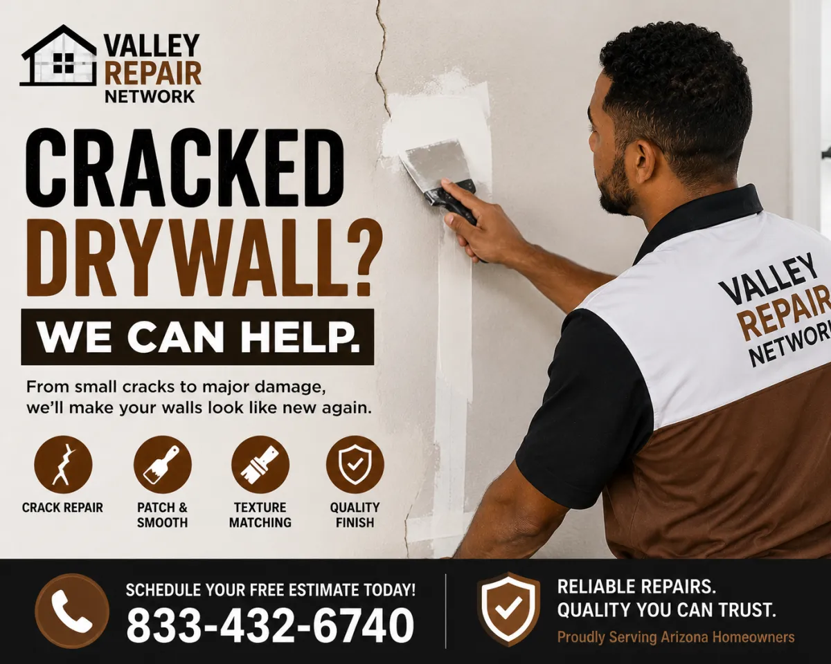 How to Repair Cracked Drywall: What Arizona Homeowners Need to Know