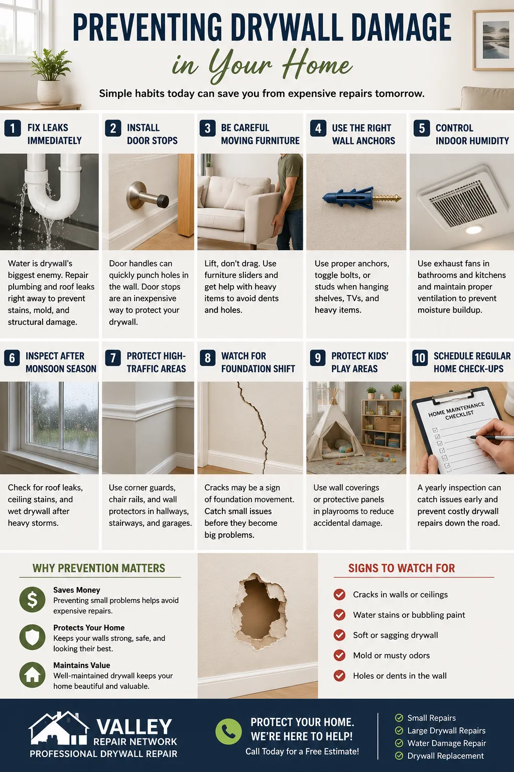 Preventing Drywall Damage in Your Home: Simple Tips That Save You Money