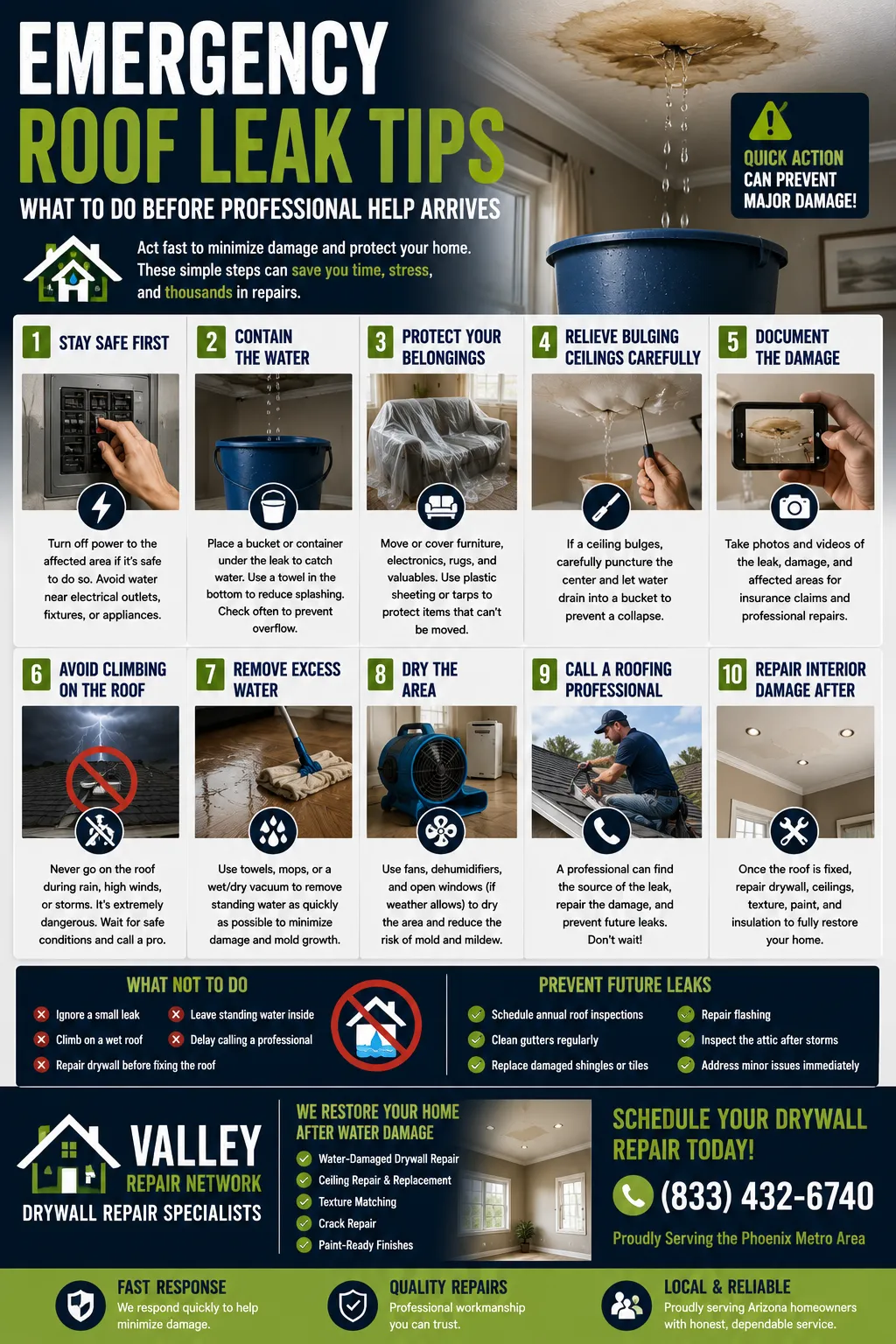 Emergency Roof Leak Tips: What to Do Before Professional Help Arrives