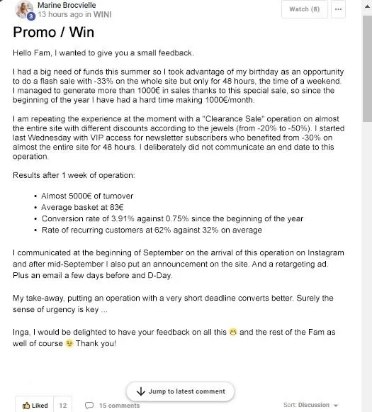 testimonial coaching program for fashio entrepreneurs and e-commerce brand owners to help them grow their business online