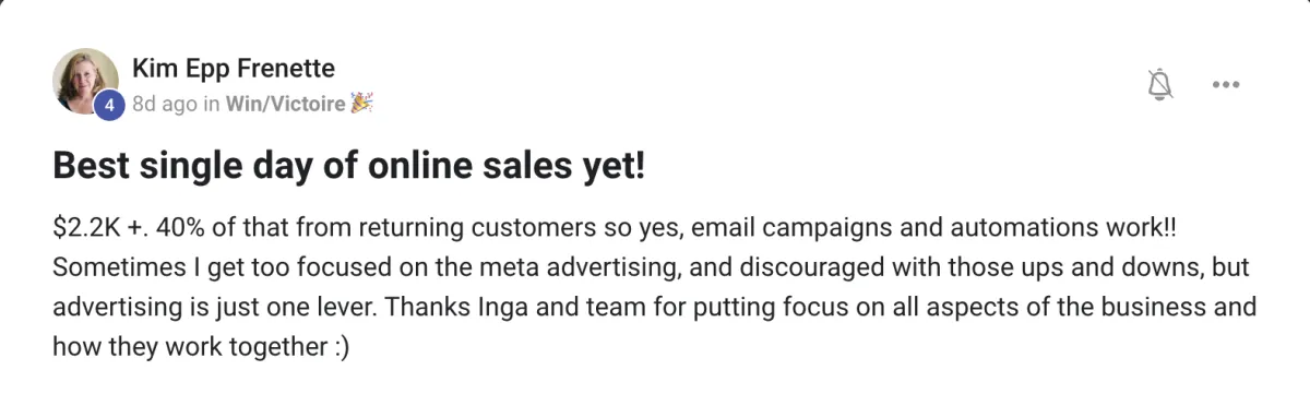 testimonial coaching program for fashio entrepreneurs and e-commerce brand owners to help them grow their business online