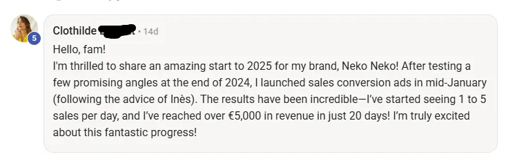 testimonial coaching program for fashio entrepreneurs and e-commerce brand owners to help them grow their business online