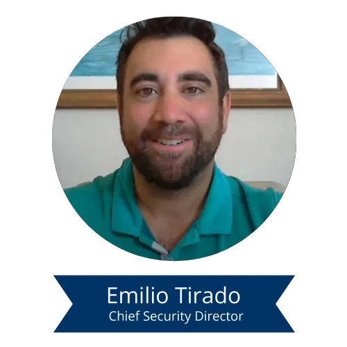 Emilio is our Chief Security Director - an expert in Cyber Secure Online' Always-On Guard  14 security modules