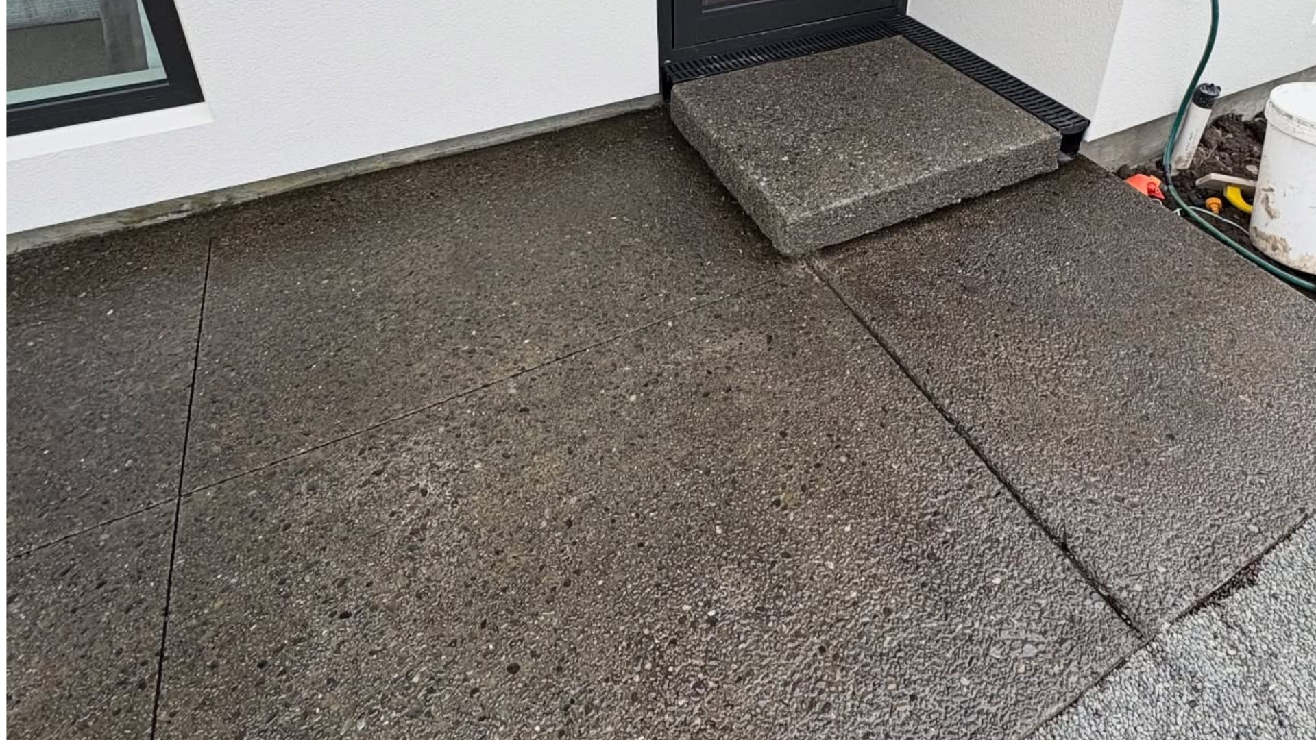 Exposed aggregate driveway installed by a Christchurch concrete contractor