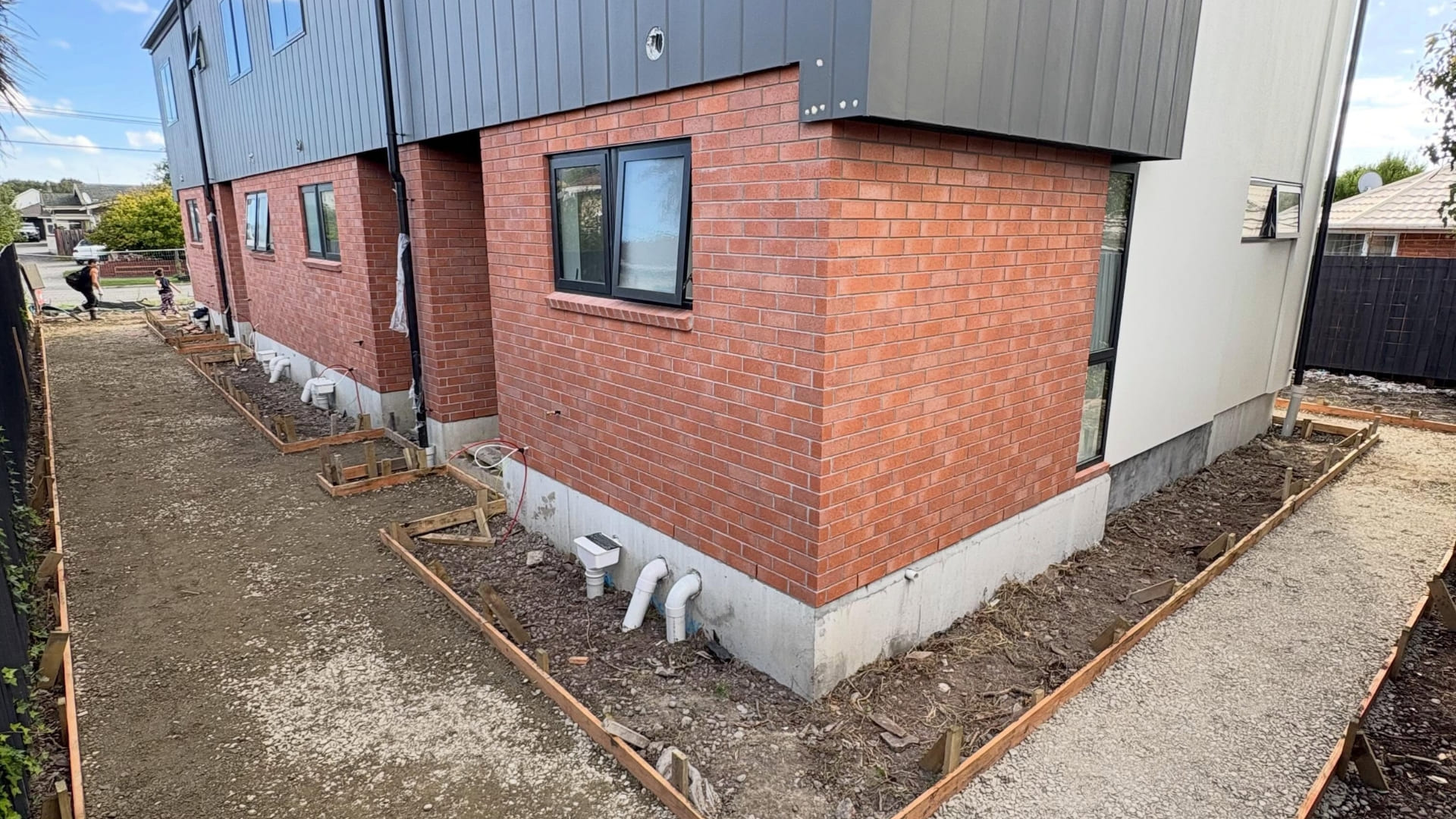 Residential concrete path construction providing safe and durable access