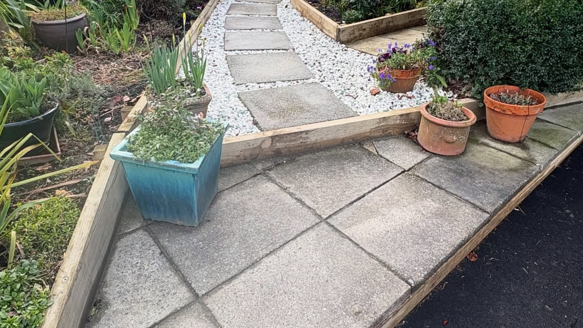 Concrete kerbing installation completed for a Christchurch landscaping project