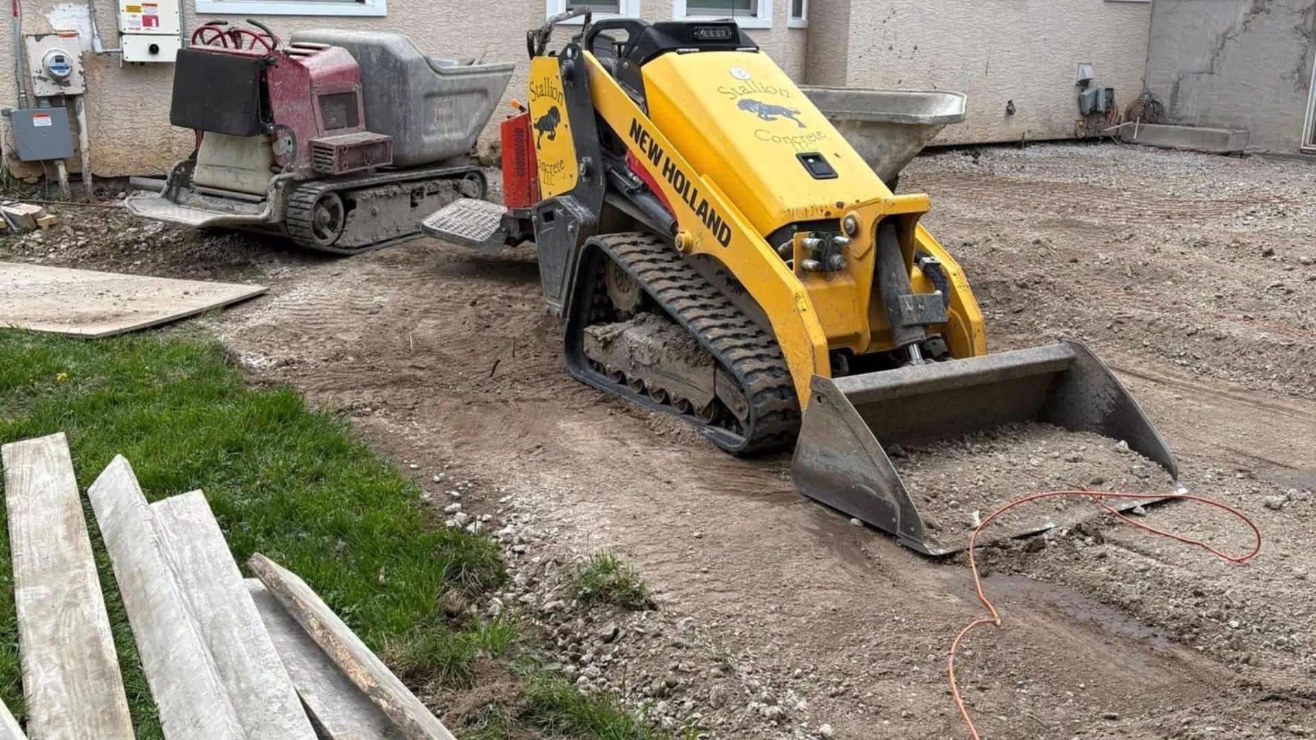 Concrete footings installed to provide a strong structural base
