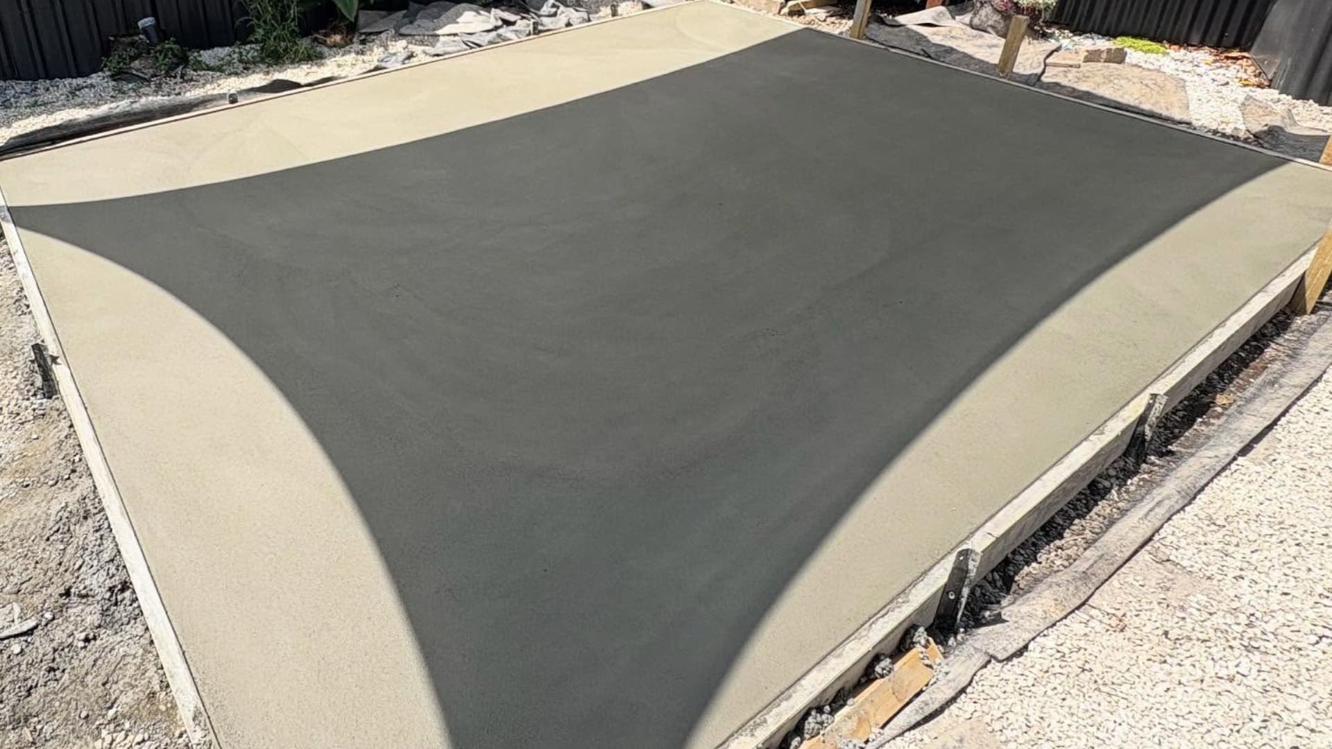 Exposed aggregate concrete driveway constructed in Christchurch