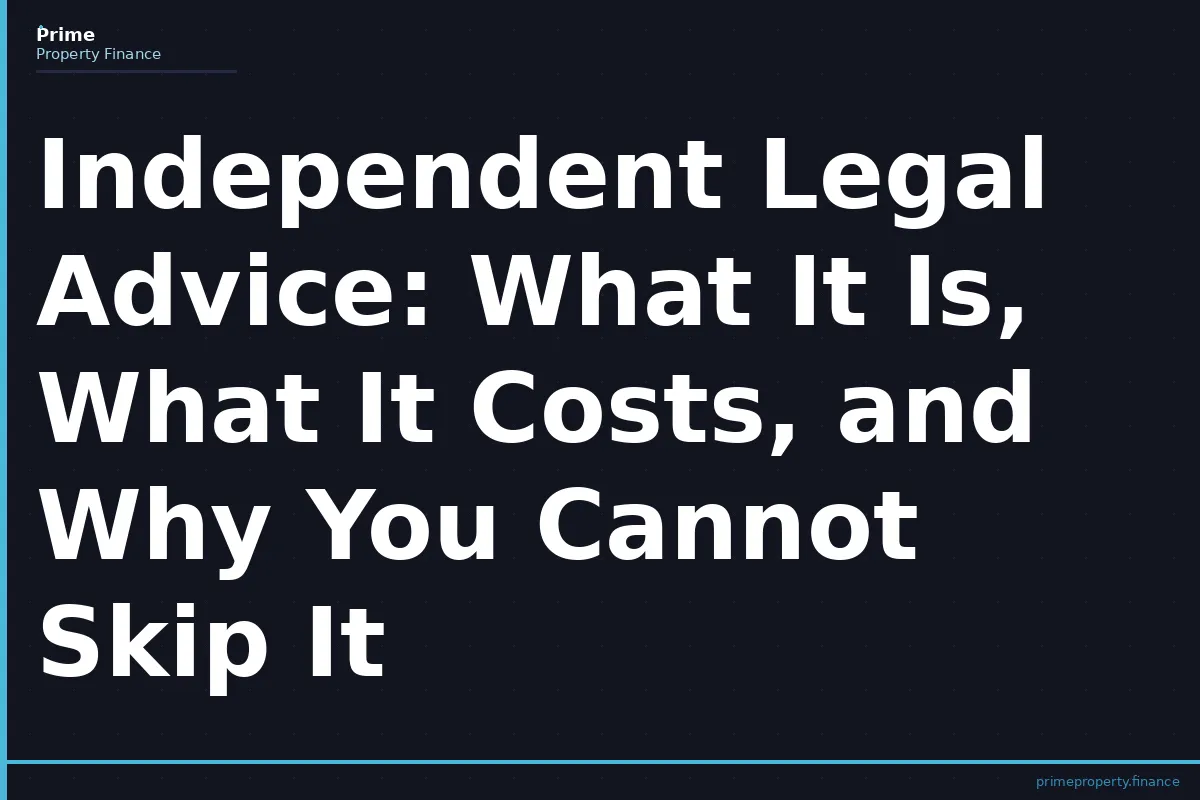 Independent Legal Advice: What It Is, What It Costs, and Why You Cannot Skip It