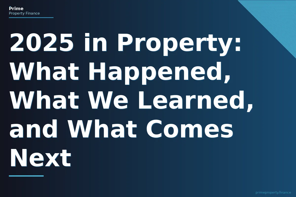 2025 in Property: What Happened, What We Learned, and What Comes Next