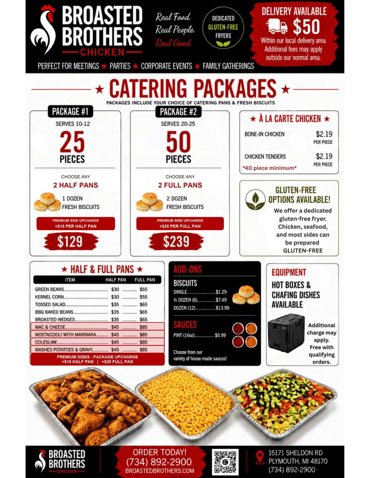 broasted brothers catering menu