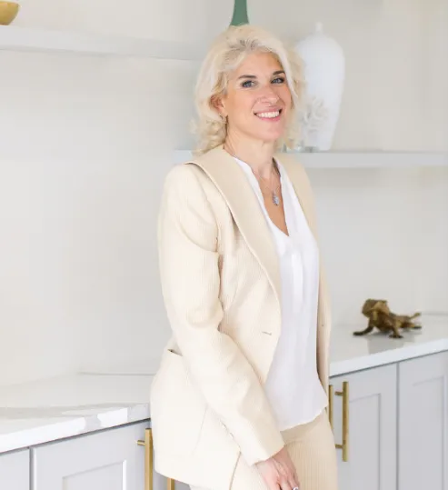 a rendering of a modern house with palm trees