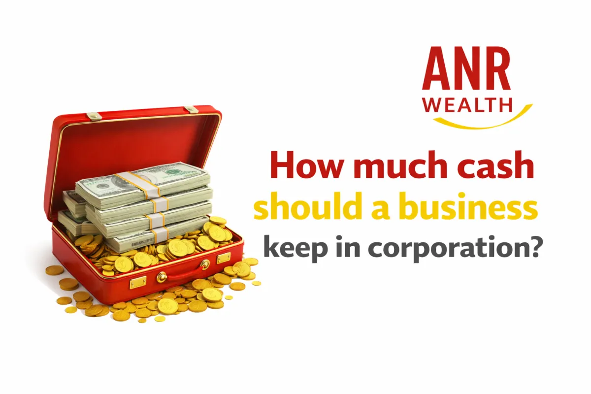 Corporate cash strategy framework showing how much cash a Canadian business should keep in a corporation before investing retained earnings.