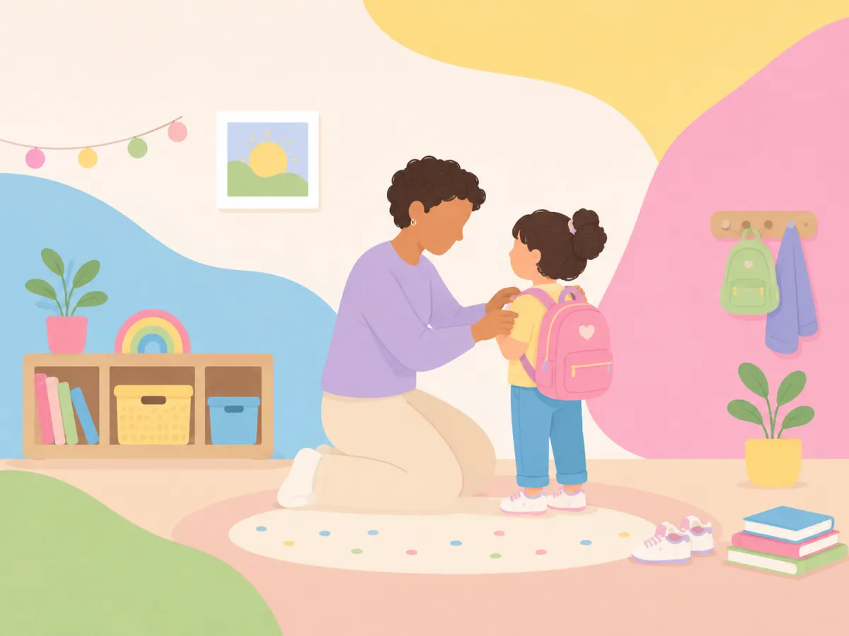 A diverse group of parents and young children sitting together on a colorful rug, engaged in a playful learning activity, with bright natural light streaming through large windows in a modern, cheerful home setting.