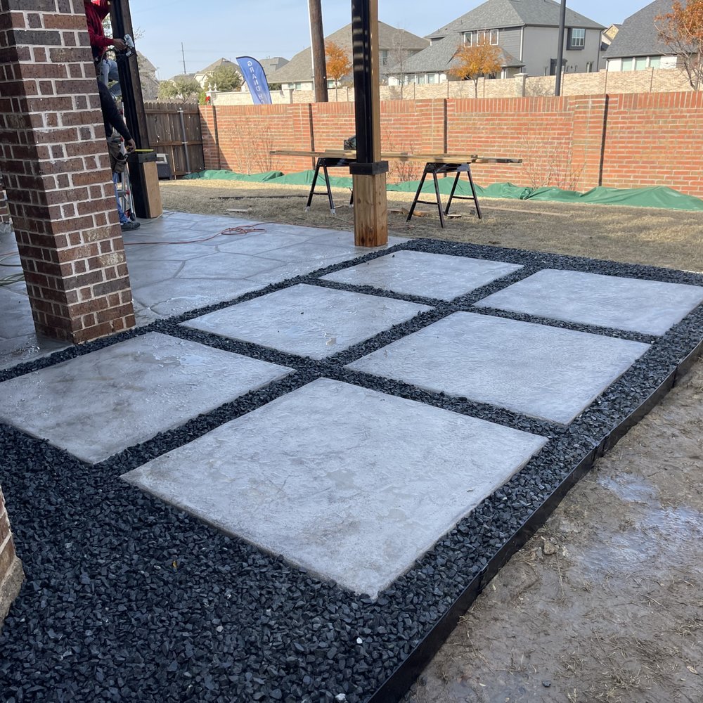 Denton Concrete builds and installs Patio