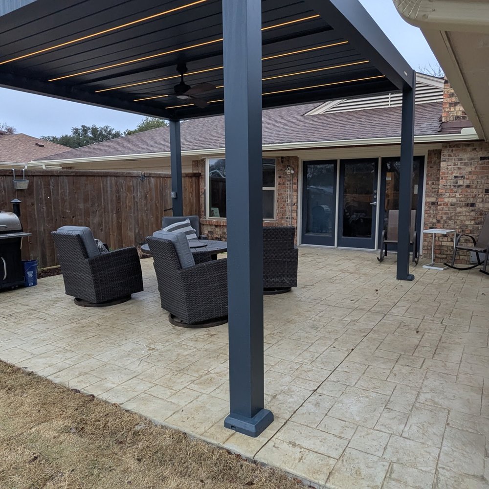 Denton Concrete builds and installs Patio