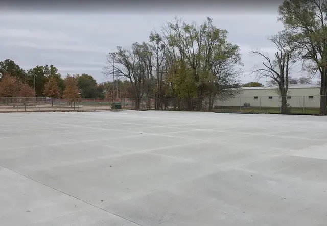 Completed large concrete flatwork slab at commercial property by Quick Concrete Solutions Central Iowa