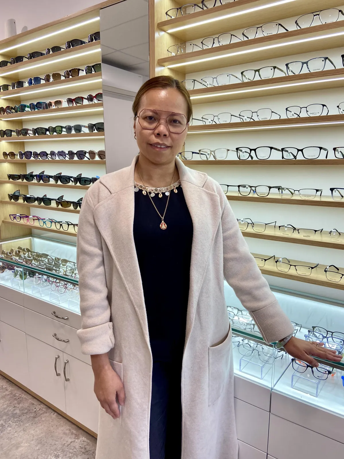 Lead optometrist in a sunlit boutique Margaret River eye care clinic