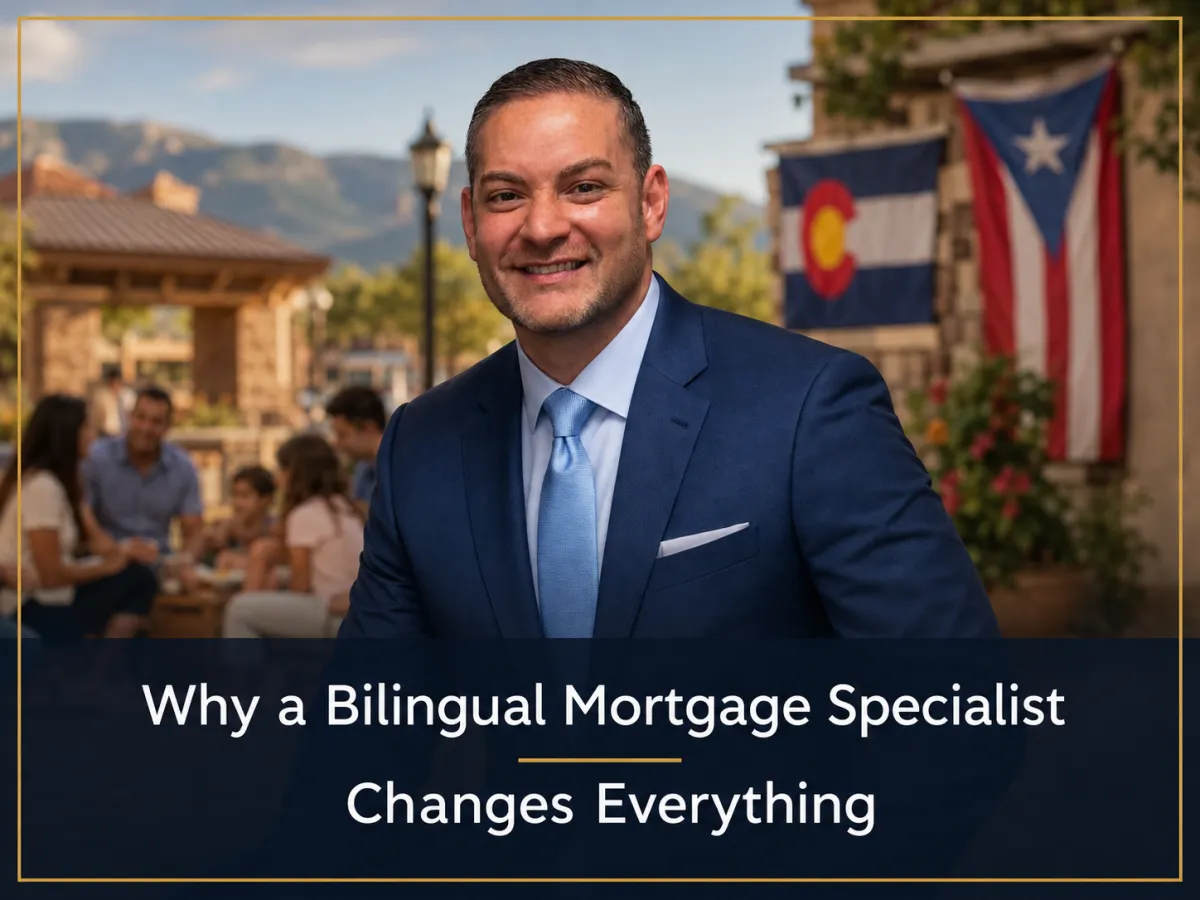 Gerardo Garcia-Ortiz bilingual loan officer Peak Capital Mortgage LLC with text overlay Why a Bilingual Mortgage Specialist Changes Everything