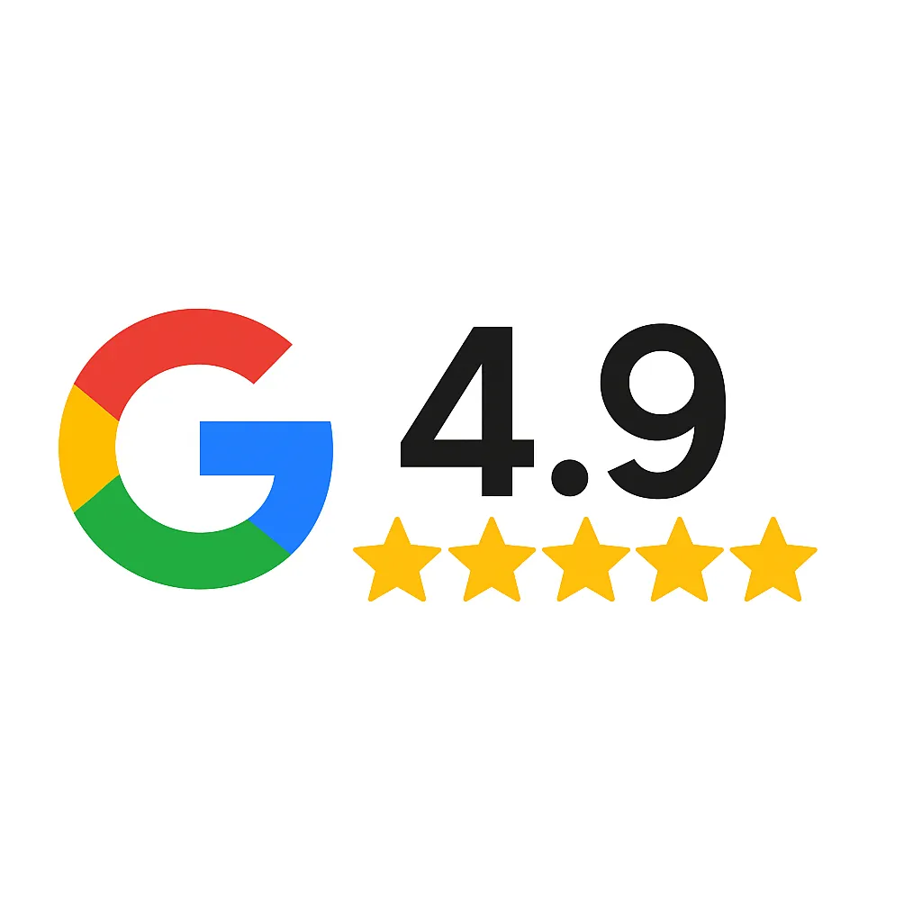4.9 google reviews