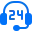 24/7 hotline helpdesk icon