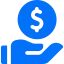 hand and dollar sign icon