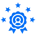 certification with stars icon