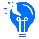 Broken bulb icon