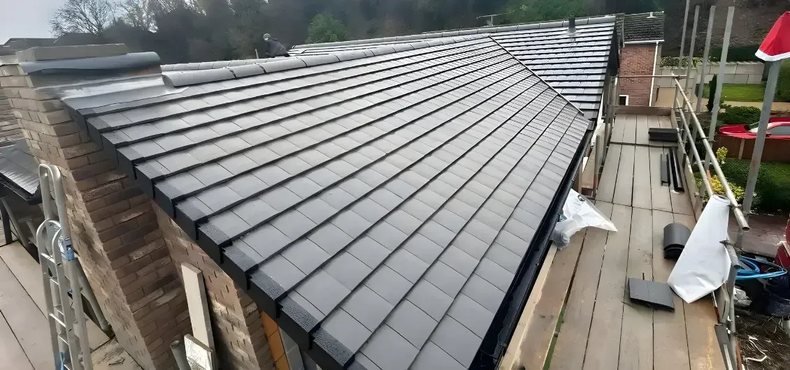 image of a new installed roof