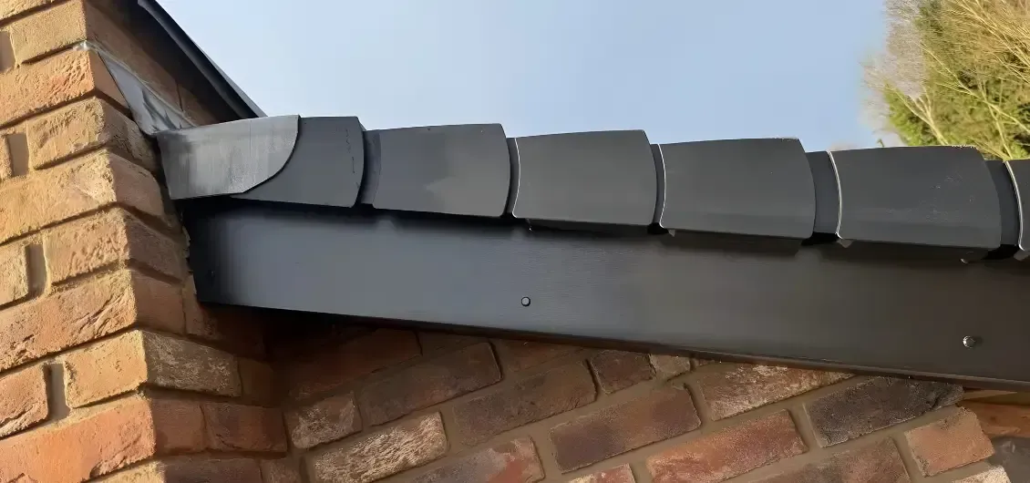 Image of a just completed gutter