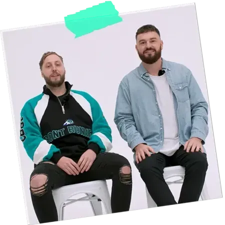 Two men sitting on chairs