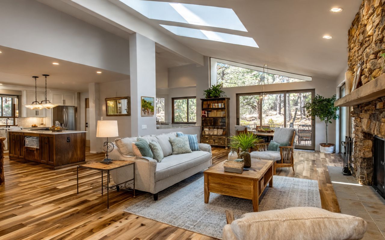 Open-concept addition for Monument NM with bright living room and smooth layout flow